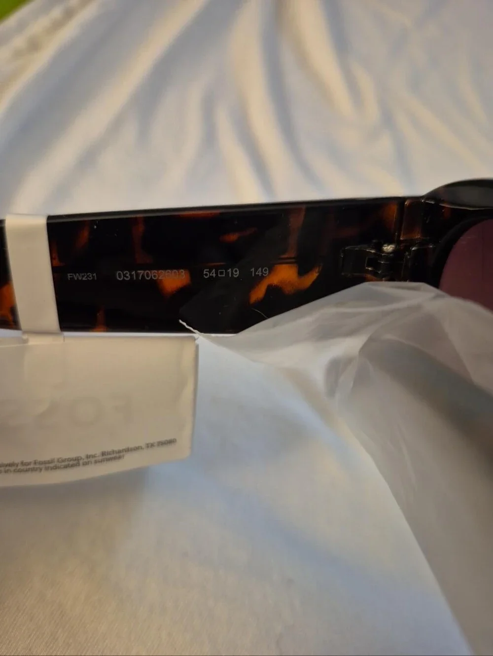 Fossil X82663 FW231 Tortoise Oversized Cat Eye Sunglasses NWT